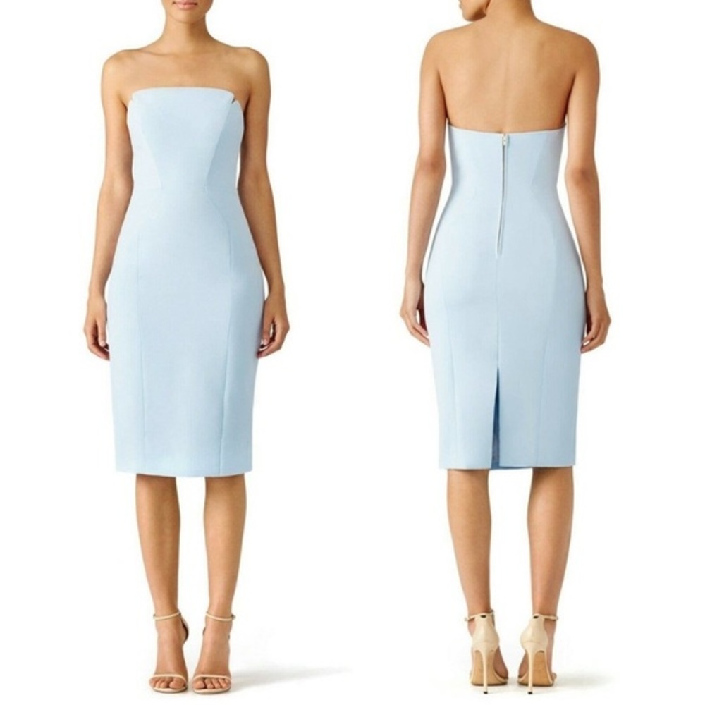 Jill Stuart Light Blue Strapless Dress